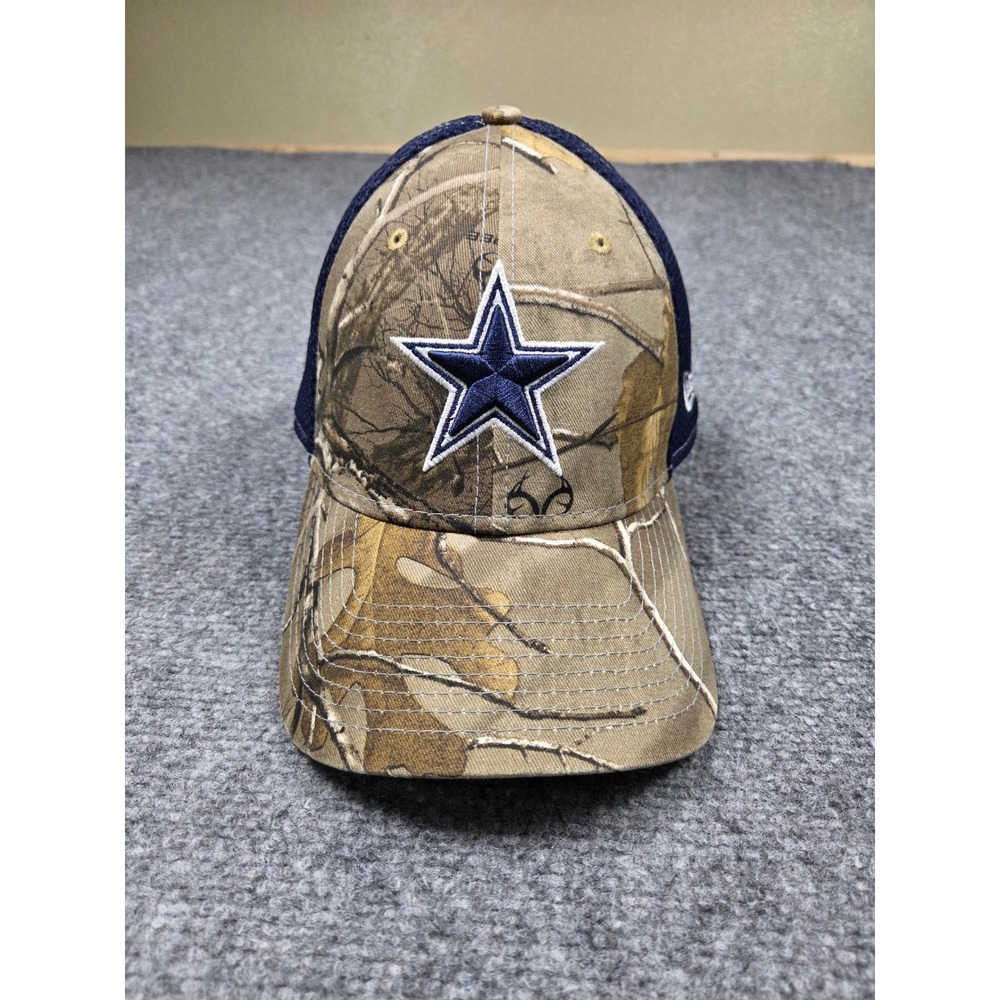 Dallas Cowboys Hat Mens Large-XLarge New Era 39THIRTY Realtree Camo Mesh Cap